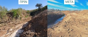 Τον Ενιπέα ποταμό σε Βασιλί και Βαμβακού καθαρίζει η Περιφέρεια Θεσσαλίας