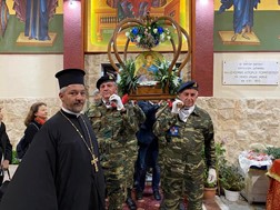 Άγημα Εφέδρων Αξιωματικών στην Λιτάνευση της Ιεράς Εικονας του Αγίου Δημητρίου στον Τύρναβο 