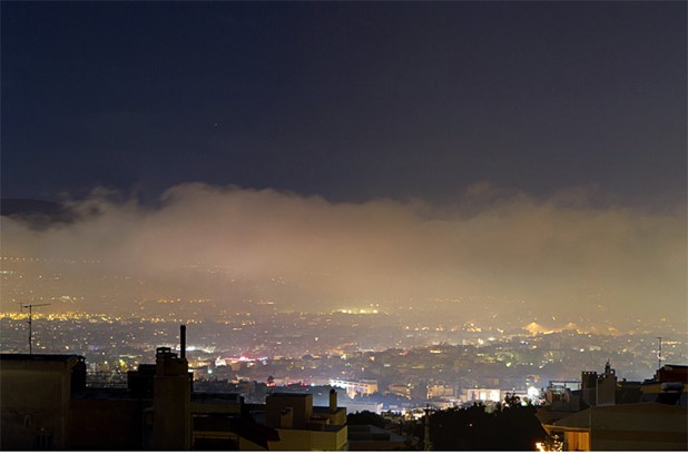 Υψηλές οι επιδόσεις της αιθαλομίχλης τις γιορτές στην πόλη της Λάρισας